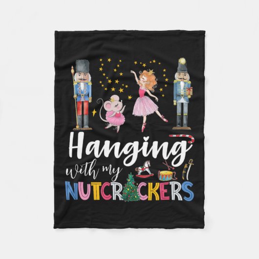 Mit meinen Nutcrackers Squad Weihnachtsballett Fleecedecke (Vorderseite)