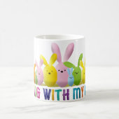 Mit meinen Pieps Niedliche, farbenfrohe Kaninchen Kaffeetasse (Mittel)