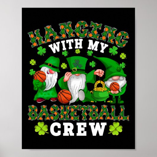 Mit meiner Basketball-Crew Drei Patrick's Da Poster (Vorne)