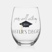 Mit meiner Degree Cap gut paaren Weinglas Ohne Stiel (Vorderseite)