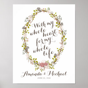 mit meiner ganzen Herz Blumenzeremonie Poster