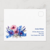 💍 mit Menü Cornflowers & Lavender UAWG Postkarte (Rückseite)