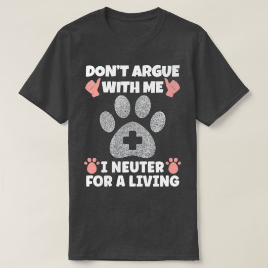 Mit mir I Castrium Veterinär T-Shirt (Design vorne)