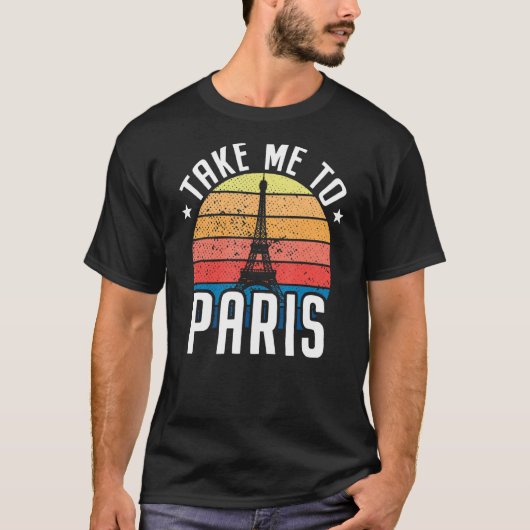 Mit mir in Paris Heartbeat Eiffelturm Frankreich I T-Shirt (Vorderseite)