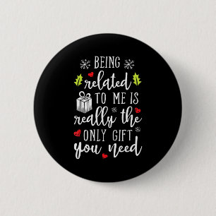 Mit mir verwandt Lustige Weihnachten Familie Xmas Button