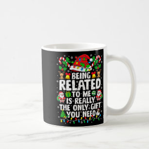 Mit mir verwandt Lustige Weihnachten Familie Xmas Kaffeetasse