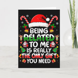 Mit mir verwandt Lustige Weihnachten Familie Xmas Karte