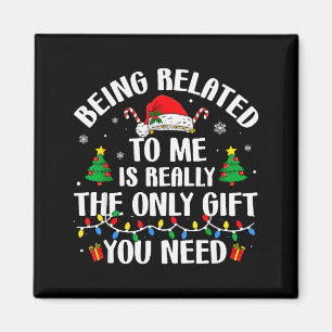 Mit mir verwandt Lustige Weihnachten Familie Xmas  Magnet