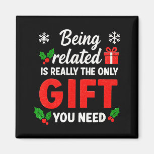 Mit mir verwandt Lustige Weihnachten Familie Xmas  Magnet