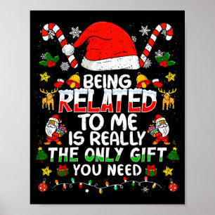 Mit mir verwandt Lustige Weihnachten Familie Xmas  Poster