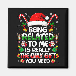 Mit mir verwandt Lustiger Weihnachten Familie Xmas Magnet