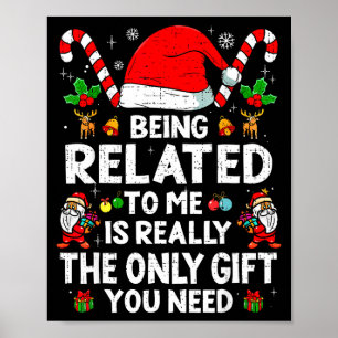 Mit mir verwandt Lustiger Weihnachten Familie Xmas Poster