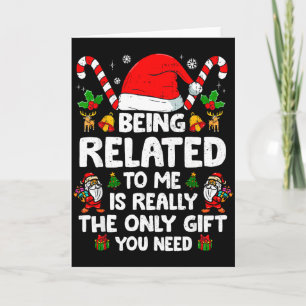 Mit mir verwandt Lustiger Weihnachten Familien Xma Karte