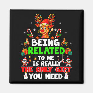 Mit mir verwandt Lustiger Weihnachten Familien Xma Magnet