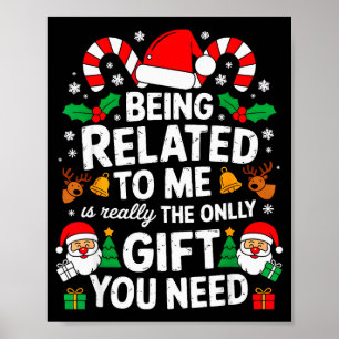 Mit mir verwandt Lustiger Weihnachten Familien Xma Poster