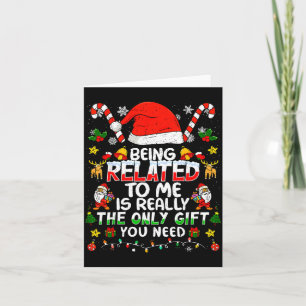 Mit mir verwandt Lustiges Weihnachten Familie Xmas Karte