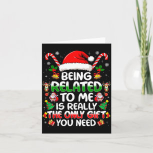 Mit mir verwandt Lustiges Weihnachten Familie Xmas Karte