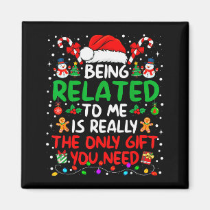 Mit mir verwandt Lustiges Weihnachten Familie Xmas Magnet