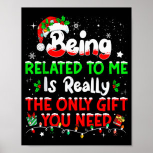 Mit mir verwandt Lustiges Weihnachten Familie Xmas Poster