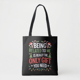 Mit mir verwandt Lustiges Weihnachten Familie Xmas Tasche