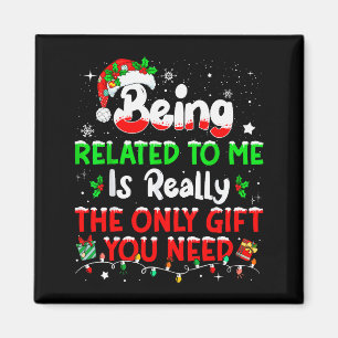 Mit mir verwandt Lustiges Weihnachten Familien-Xma Magnet