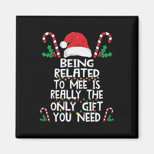 Mit mir verwandt Weihnachts-Pyjama-Familie Xmas H Magnet