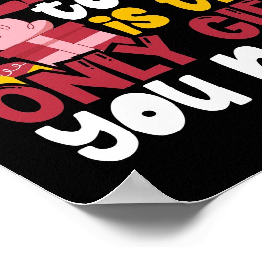 Mit mir verwandt zu sein ist das einzige Geschenk, Poster (Ecke)