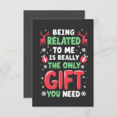 Mit mir verwandt zu sein ist wirklich das einzige einladung (Vorne/Hinten)