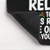 Mit mir verwandt zu sein Lustiges Weihnachten Fami Mousepad (Ecke)