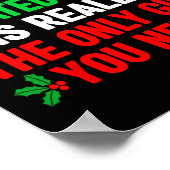 Mit mir verwandt zu sein Weihnachten Frauen Männer Poster (Ecke)