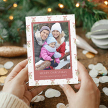 Mit Mistelzweig Handbemalte Familienfoto-Weihnacht