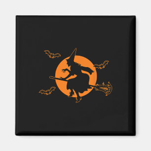 Mit Mit Lacrosse Stock Vollmond Hexe Halloween Magnet
