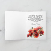 Mit Mohnchen Scarlet Petal Serenade Dankeskarte (Innenseite)