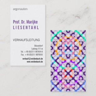 Mit Monogram Hochformat Business Card Visitenkarte