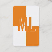 Mit Monogram Hochformat Visitenkarte (Rückseite)