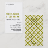 Mit Monogram Hochformat Visitenkarte (Vorne/Hinten)