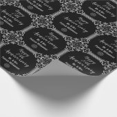 Mit Monogramm 25. Hochzeitstil Geschenkpapier (Ecke)