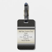 Mit Monogramm 3-Buchstaben-Führungskraft für Männe Gepäckanhänger (Rückseite vertikal)