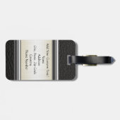 Mit Monogramm 3-Buchstaben-Führungskraft für Männe Gepäckanhänger (Rückseite horizontal)