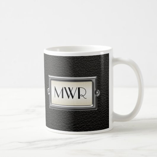 Mit Monogramm 3-Buchstaben-Führungskraft Männer Pe Kaffeetasse (Rechts)