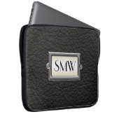 Mit Monogramm 3-Buchstaben-Führungskraft Männer Pe Laptopschutzhülle (Vorne Rechts)