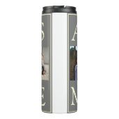 Mit Monogramm 4 FotoCollage Großmutter Thermosbecher (Rückseite)