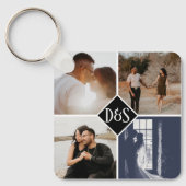 Mit Monogramm 5 Foto Benutzerdefinierte Collage Pe Schlüsselanhänger