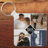Mit Monogramm 5 Foto Benutzerdefinierte Collage Pe Schlüsselanhänger