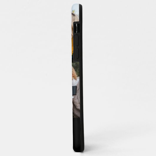 Mit Monogramm 5 FotoCollage Schwarz Case-Mate iPhone Hülle (Hinten/Links)