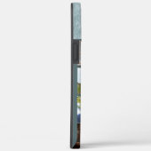 Mit Monogramm 6 Foto Collage Coastal Blue Wood Case-Mate iPhone Hülle (Rückseite / Rechts)