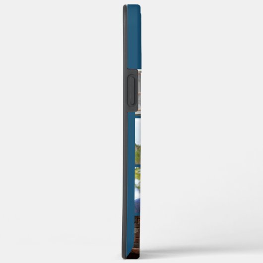 Mit Monogramm 6 FotoCollage blau Case-Mate iPhone Hülle (Rückseite / Rechts)