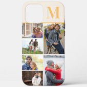 Mit Monogramm 6 Fotomaterial Creme Yellow Case-Mate iPhone Hülle (Rückseite)