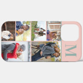 Mit Monogramm 6 Fotomaterial Peach Green Case-Mate iPhone Hülle (Rückseite (Horizontal))