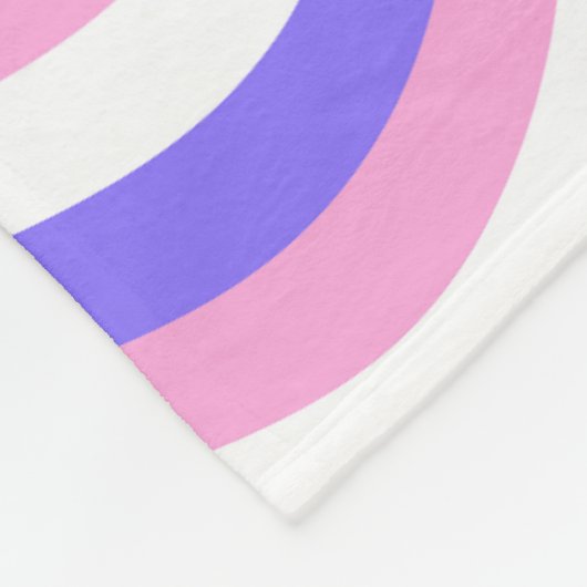 Mit Monogramm 70er Groovy pink & lila psychedelisc Fleecedecke (Ecke)